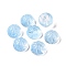 Transparent Spray Painted Glass Beads, Steamed Stuffed Bun Shape, Light Sky Blue, 12x8mm, Hole: 1.2mm