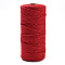 Cotton String Threads, Macrame Cord, Decorative String Threads, for DIY Crafts, Gift Wrapping and Jewelry Making, Red, 3mm, about 109.36 Yards(100m)/Roll.