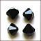 Imitation Austrian Crystal Beads, Grade AAA, K9 Glass, Faceted, Bicone, Black, 10x9~10mm, Hole: 0.9~1.6mm