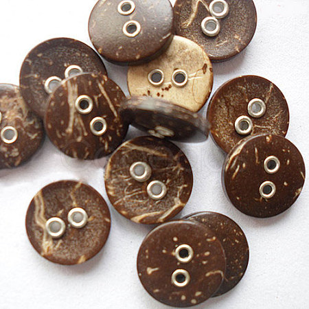 Round Carved 2-hole Basic Sewing Button NNA0Z17-1