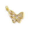 Rack Plating Brass Pave Cubic Zirconia Pendants KK-G513-14G-1