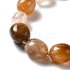 Natural Yellow Hematoid Quartz/Golden Healer Quartz Beads Strands G-B028-B08-4