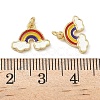 Brass Enamel Charms KK-P326-06G-3