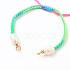 Adjustable Nylon Thread Braided Bead Bracelet Making AJEW-JB00791-01-2