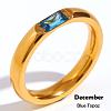 304 Stainless Steel Pave Cubic Zirconia Finger Rings FS-WG61B2A-35-1