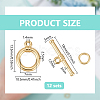 12Pcs Brass Toggle Clasps KK-BC0015-43G-2