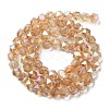 Transparent Electroplate Glass Beads Strands EGLA-F160-01D-2