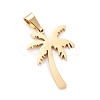 304 Stainless Steel Pendants STAS-J026-02G-1