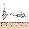 Snake 316 Surgical Stainless Steel Belly Button Rings EJEW-G416-18C-AS-5
