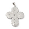 Rack Plating Brass Micro Pave Cubic Zirconia Pendants KK-R143-02P-2