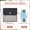 6Pcs Square PU Leather Jewelry Storage Bags with Iron Button ABAG-OC0001-18C-2