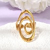 304 Stainless Steel Cuff Open Rings for Women RJEW-L342-05G-1