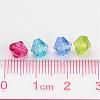 Mixed Color Chunky Dyed Transparent Acrylic Faceted Bicone Spacer Beads for Kids Jewelry X-DBB6mm-4