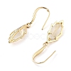 Brass with Glass Dangle Earrings EJEW-Q800-06KCG-2