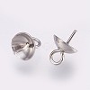 Tarnish Resistant 201 Stainless Steel Cup Peg Bails Pendants STAS-I088-M-02P-2