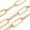 3.28 Feet PVD Vacuum Plating 304 Stainless Steel Paperclip Chains X-CHS-L022-02B-G-1