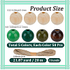 250Pcs 5  Colors Spray Painted Round Natural Schima Wood Beads WOOD-PA0001-73C-2