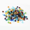 Faceted Rondelle Transparent Glass Beads GLAA-R152-6mm-M1-3
