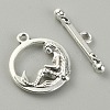 Tibetan Style Alloy Toggle Clasps FIND-CJC0017-21B-AS-1