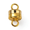 Column Brass Magnetic Clasps with Loops KK-M064-G-NR-3