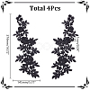 Polyester Lace Flower Cloth Patches AJEW-WH0816-089-2