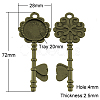 Tibetan Style Pendant Cabochon Settings LS-TIBEP-ZX027-AB-FF-1