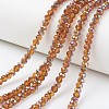 Electroplate Transparent Glass Beads Strands EGLA-A034-T8mm-R14-1