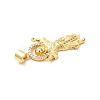 Rack Plating Brass Micro Pave Cubic Zirconia Pendants KK-K270-34G-4
