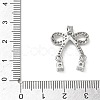 Brass Micro Pave Clear Cubic Zirconia Pendants KK-A299-09P-3