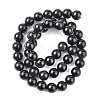 Natural Obsidian Bead Strands G-R173-8mm-02-3