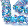 Handmade Gold Sand Lampwork Beads Strands LAMP-R141-12mm-04-2
