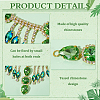 1Pc Flower Brass Rhinestone Ornament Accessories OHAR-FG0001-03-4
