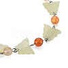 Butterfly Natural New Jade Beaded Bracelets for Girl Women BJEW-S145-002B-2