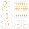 48Pcs 8 Styles 304 Stainless Steel Linking Ring STAS-ME0002-36-1