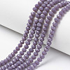 Opaque Solid Color Glass Beads Strands EGLA-A034-P8mm-D11-1