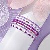 6Pcs Glass Seed & Brass Beaded Stretch Bracelets Set BJEW-JB09538-01-2