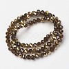 Electroplate Transparent Glass Beads Strands EGLA-A034-T2mm-O15-2