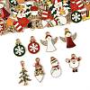 40Pcs Christmas Theme Alloy Enamel Pendants ENAM-FS0004-19-2
