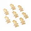 Brass Micro Pave Grade AAA Cubic Zirconia Links ZIRC-O022-18G-A-NR-1
