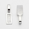 Tibetan Style Alloy Glue-on Flat Pad Bails X-TIBE-4710-S-RS-1