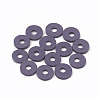 Flat Round Handmade Polymer Clay Bead Spacers CLAY-R067-3.0mm-04-2