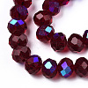 Electroplate Glass Beads Strands EGLA-A034-T6mm-L21-3