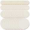 135Pcs 4 Styles Unfinished Wood Discs DIY-HY0001-78-1