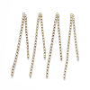 Brass Rhinestone Cup Chains Tassel Big Pendants X-KK-R129-08G-1