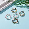 Round Mixed Style Glass Seed Beaded Finger Rings RJEW-JR00318-2