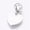 304 Stainless Steel European Dangle Charms X-STAS-O097-09P-2