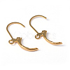Golden Plated Brass Leverback Earring Findings X-EC223-G-2