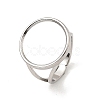 Non-Tarnish 304 Stainless Steel Open Cuff Pad Ring Settings X-RJEW-Z018-41P-1