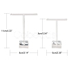 T Bar Organic Glass Earring Display Stand X-EDIS-G001-01-3