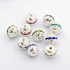 Brass Rhinestone Beads RB-A011-10mm-S-1